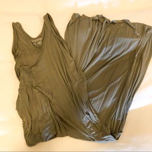 Green Latched Mama Nursing Dress